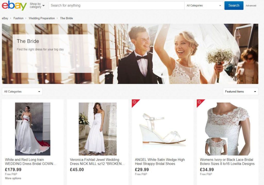 Ebay wedding dresses